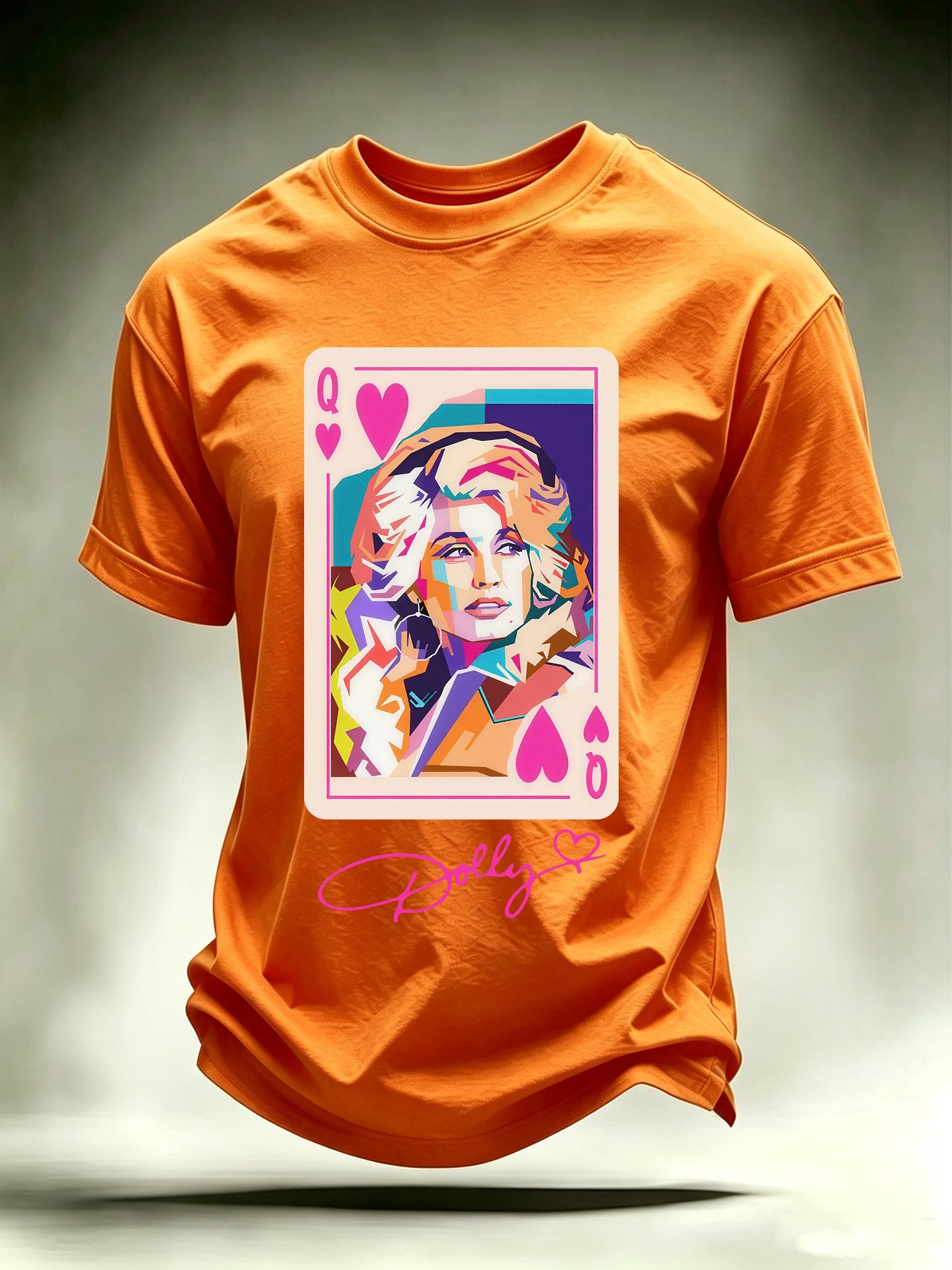 Men's Queen of Hearts Shirt Country Music Graphic Print T-Shirt