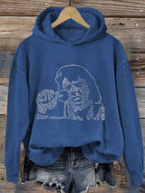Women's Music King Printed Hoodie