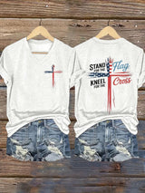 Women's Faith Print V-Neck T-Shirt
