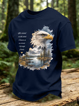 Men's Retro Jackie Bald Eagle Tribute Forever in Our Hearts Eagle Printed Casual T-Shirt