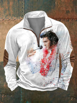 Men's Rock King Watercolor Print Top
