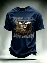Men's HER WINGS MAY REST Print Crew-Neck T-Shirt