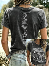 Women's Midnight Margaritas Print Casual T-shirt