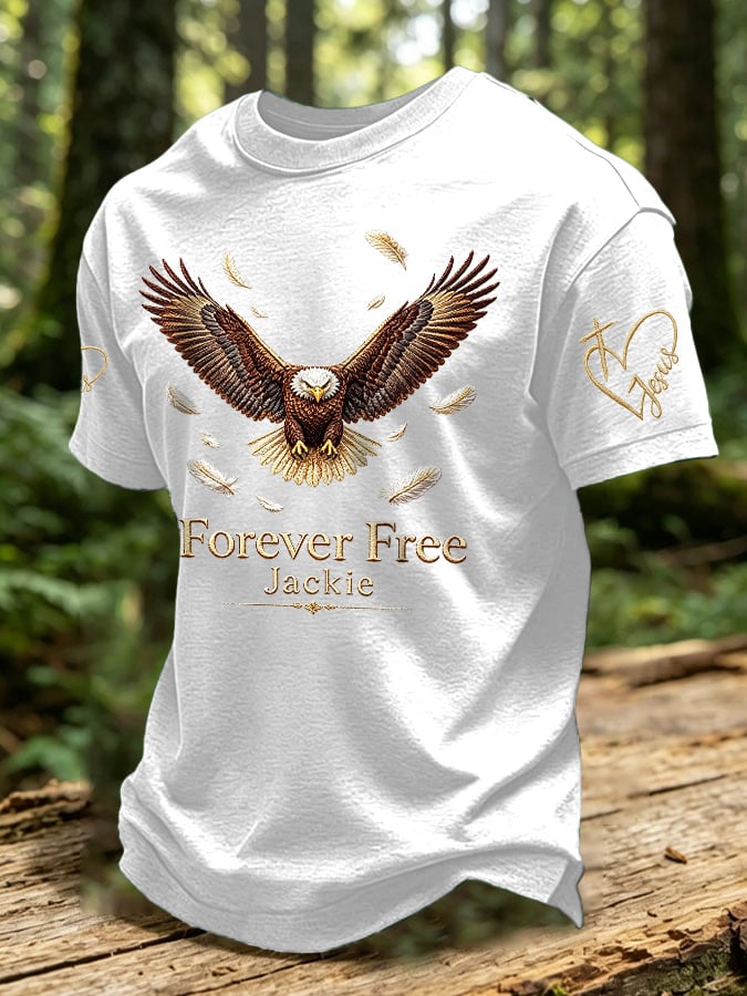Men's Retro Forever Free Jackie Print T-Shirt