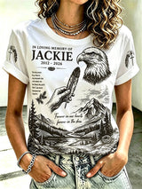 Retro In Loving Memory Of Jackie Rest In Peace Jackie Of Big Bear Valley A Legend. Forever In Our Hearts Print T-Shirt