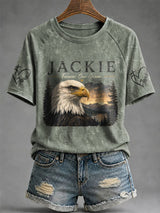 Retro Jackie Forever Our Queen Print T-Shirt