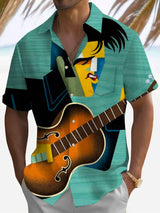 Vacation Music Short Sleeve Pocket Shirt