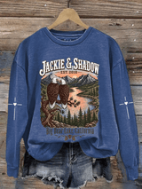 Women's Jackie & Shadow Print Crew-Neck Sweatshirt