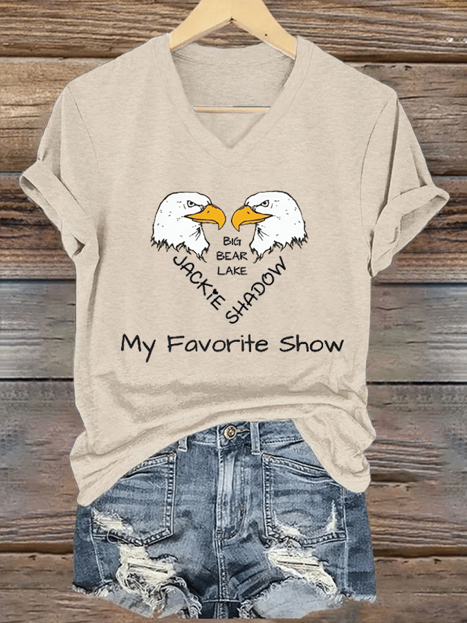 Women's Jackie & Shadow Print Casual T-Shirt