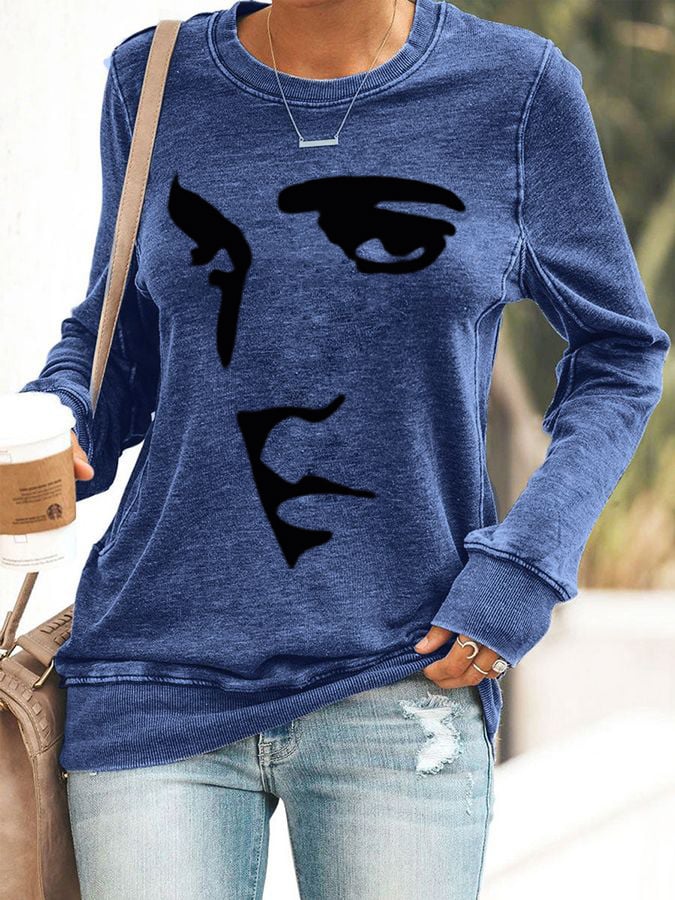 Women's Silhouette Print Souvenir Sweatshirt