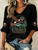 Retro In Loving Memory Of Jackie Rest In Peace Jackie Of Big Bear Valley A Legend. Forever In Our Hearts Print T-Shirt
