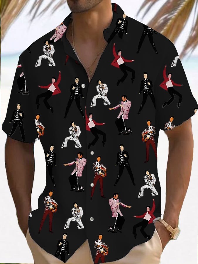 Men's music print shirt