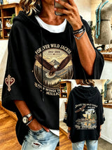 Women'S Casual Bald Eagle "Jackie" Print Top