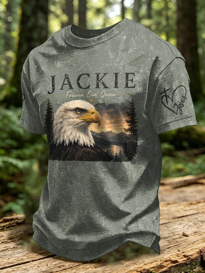 Men's Retro Jackie Forever Our Queen Print T-Shirt