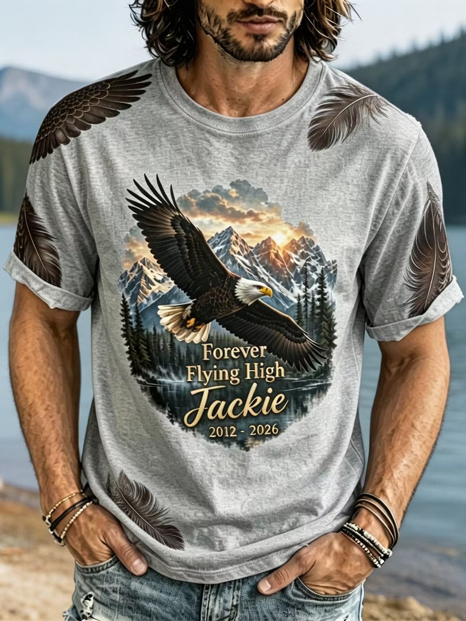 Men's Retro Forever Flying High Jackie 2012-2026 Printed Casual T-Shirt