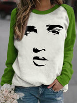 Women's Silhouette Print Souvenir Print Sweatshirt