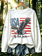 Women's Jackie & Shadow Print Crew-Neck Sweatshirt