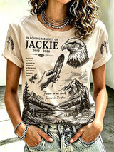Retro In Loving Memory Of Jackie Rest In Peace Jackie Of Big Bear Valley A Legend. Forever In Our Hearts Print T-Shirt