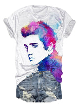 Women's Watercolor Legendary Actor Singer Print Tee
