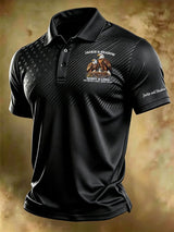 Men's Print Casual Polo Shirt