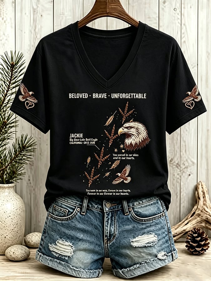 Retro In Loving Memory Of Jackie Rest In Peace Jackie Of Big Bear Valley A Legend. Forever In Our Hearts Print T-Shirt