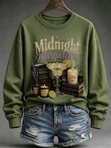 Women's Midnight Margaritas Print Casual Sweatshirt