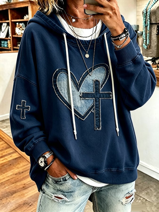 Women's  Faith  Pattern Hoodie
