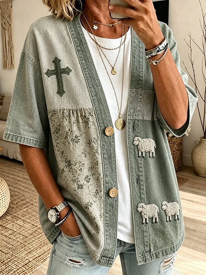 Women's Faith  Print Cardigan
