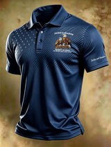 Men's Print Casual Polo Shirt
