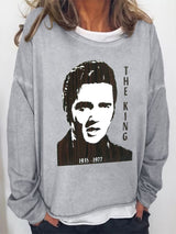 Retro King Of Rock Roll 1935-1977 Print Sweatshirt