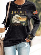 Retro Jackie Forever Our Queen Print Sweatshirt