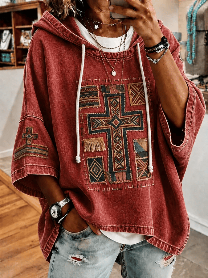 Women's Casual Printed Loose Sweatshirt