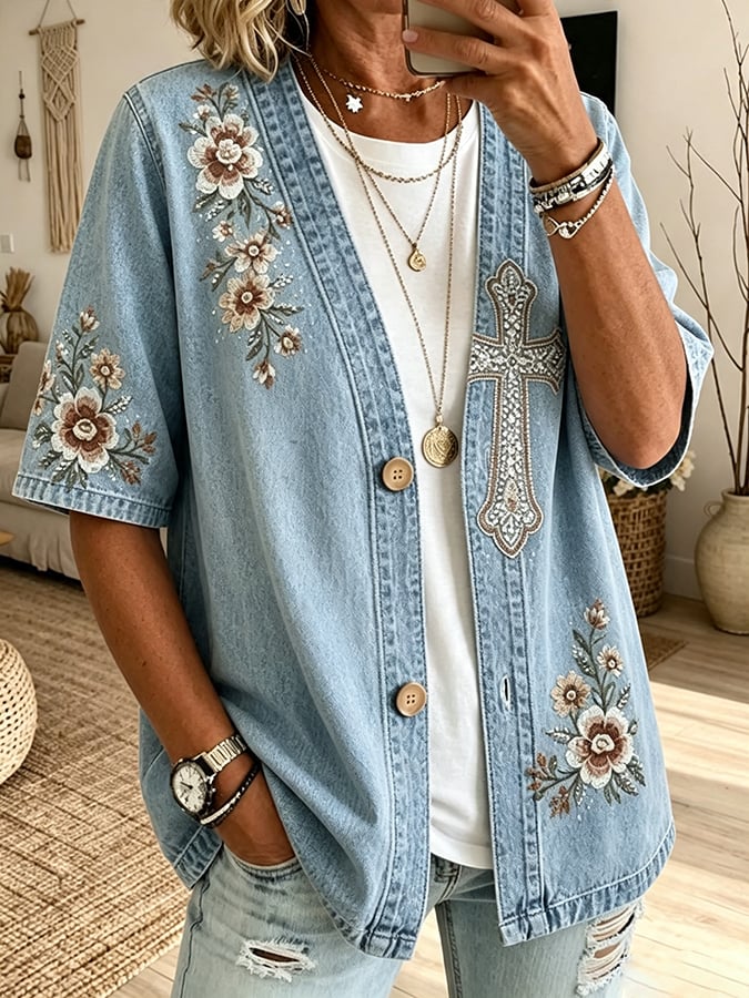 Women's Faith  Print Cardigan
