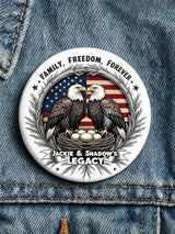 "Bald Eagle Jackie" Printed Brooch