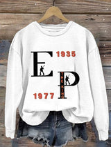 Retro King Of Rock Roll 1935-1977 Print Sweatshirt