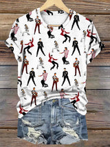 Women's Music Singer Printed Casual T-shirt