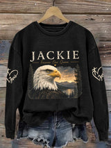 Retro Jackie Forever Our Queen Print Sweatshirt