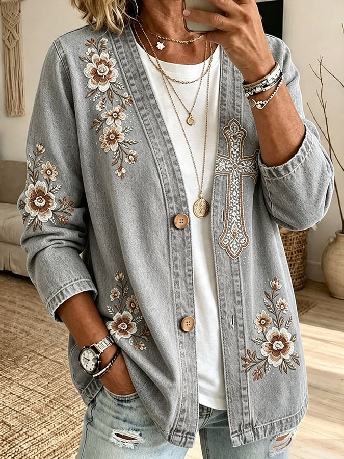 Women's Faith Print Top