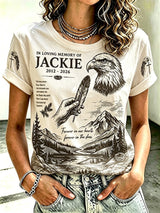 Retro In Loving Memory Of Jackie Rest In Peace Jackie Of Big Bear Valley A Legend. Forever In Our Hearts Print T-Shirt