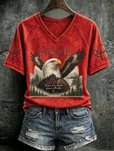 V Neck Retro In Loving Memory Of Jackie 2012-2026 Forever In Our Hearts Forever In The Skies A Legacy Of Strength Love Freedom Print T-Shirt