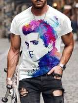 Men's Watercolor Legendary Actor Singer Print Tee