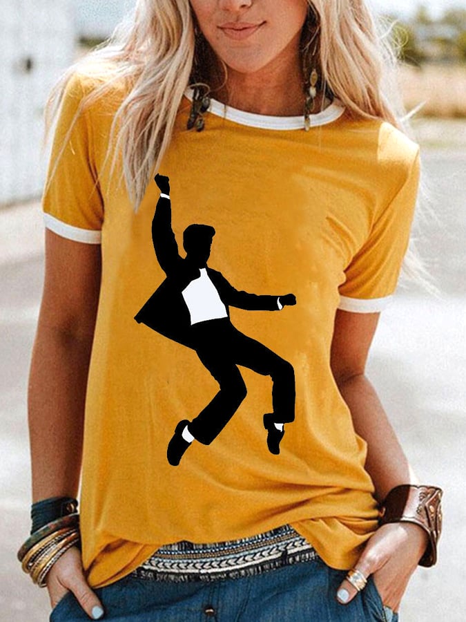 Women's Legendary Singer Actor Silhouette Casual Tee