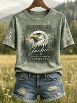 Women's Retro Fly Strong Jackie Print Raglan Short-Sleeved T-Shirt