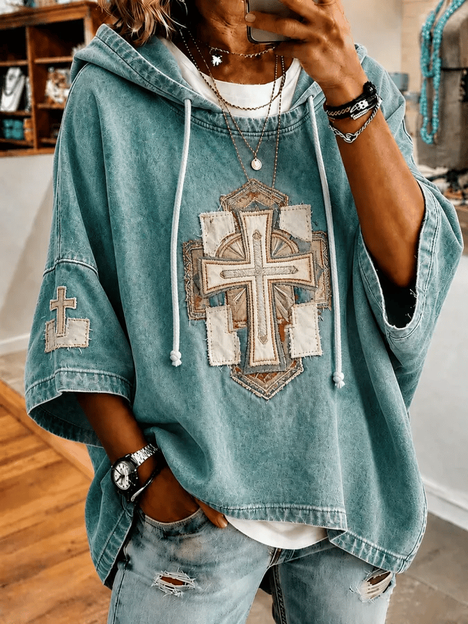 Women's Casual Printed Loose Sweatshirt