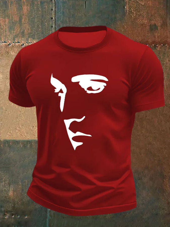 Men's Retro King Of Rock Roll Print T-Shirt