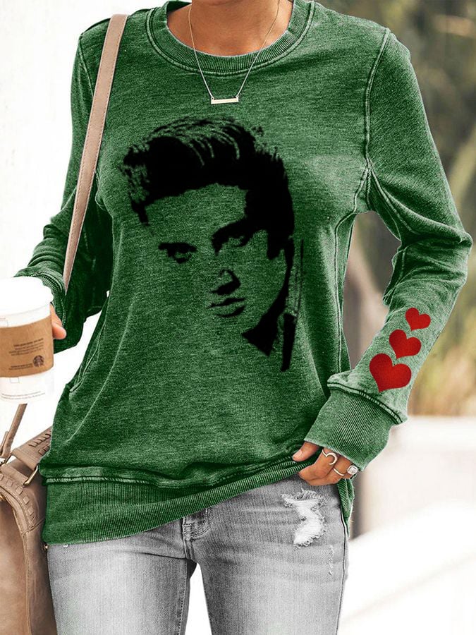Women's Silhouette Print Souvenir Sweatshirt