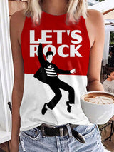 Women's Let's Rock Print Tank Top