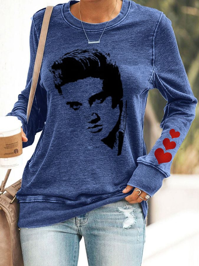 Women's Silhouette Print Souvenir Sweatshirt