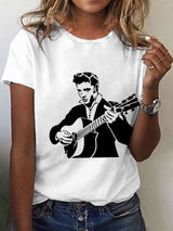 Women's Retro Music Star Print T-Shirt