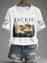 Retro Jackie Forever Our Queen Print T-Shirt